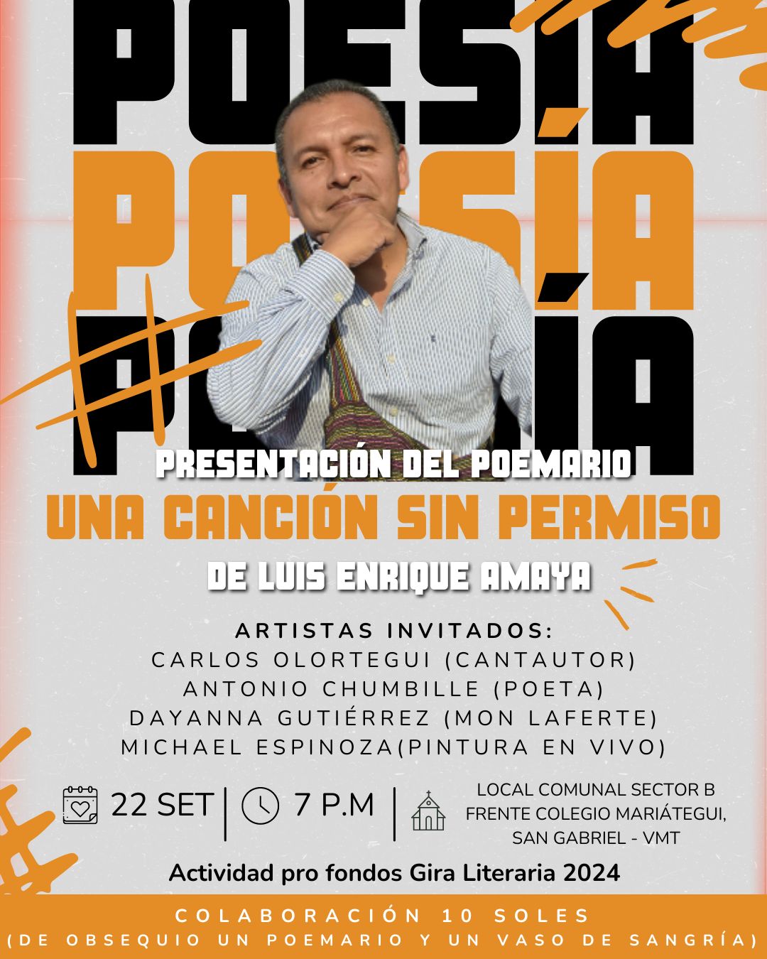 PRESENTACIÓN DEL POEMARIO: "UNA CANCIÓN SIN PERMISO"