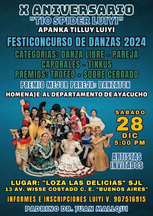 X ANIVERSARIO "TÍO SPIDER LUIYI" APANKA TILLUY LUIYI