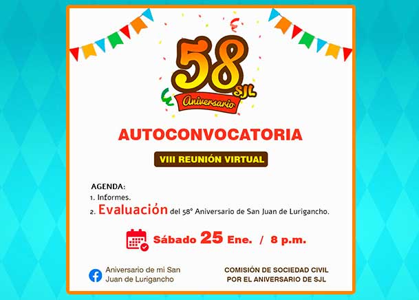 58° ANIVERSARIO DE SJL - Reunión de EVALUACIÓN